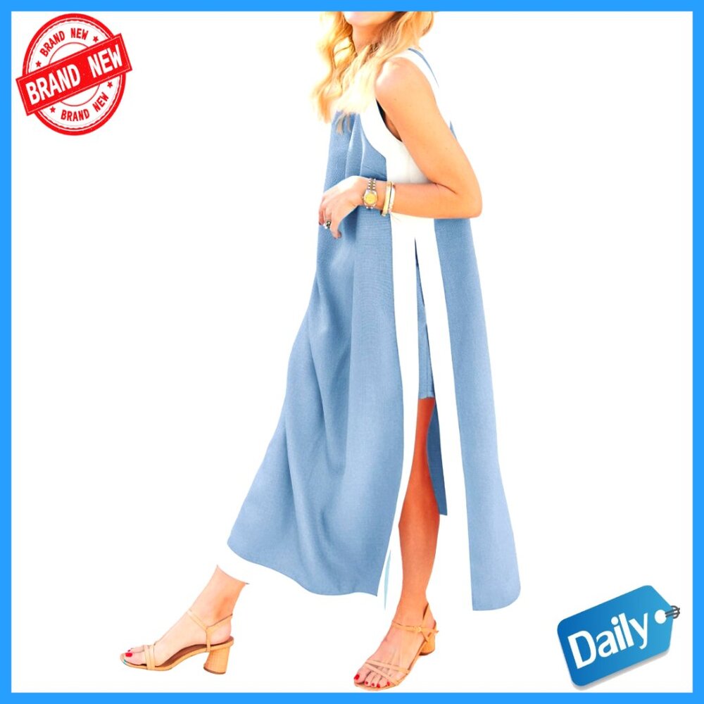 Two-Piece Sleeveless Maxi Dress Set with Matching Shorts and Pockets